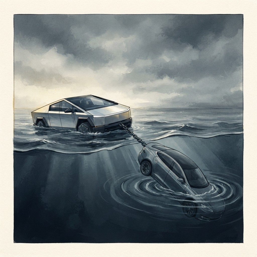 Tesla — The Cybertruck Was Supposed to Reinvigorate Tesla. It's Becoming the Anchor.