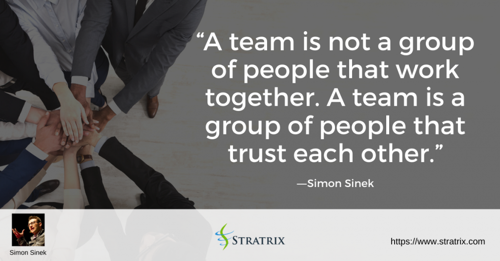 A team is a group of people that trust each other - Simon Sinek