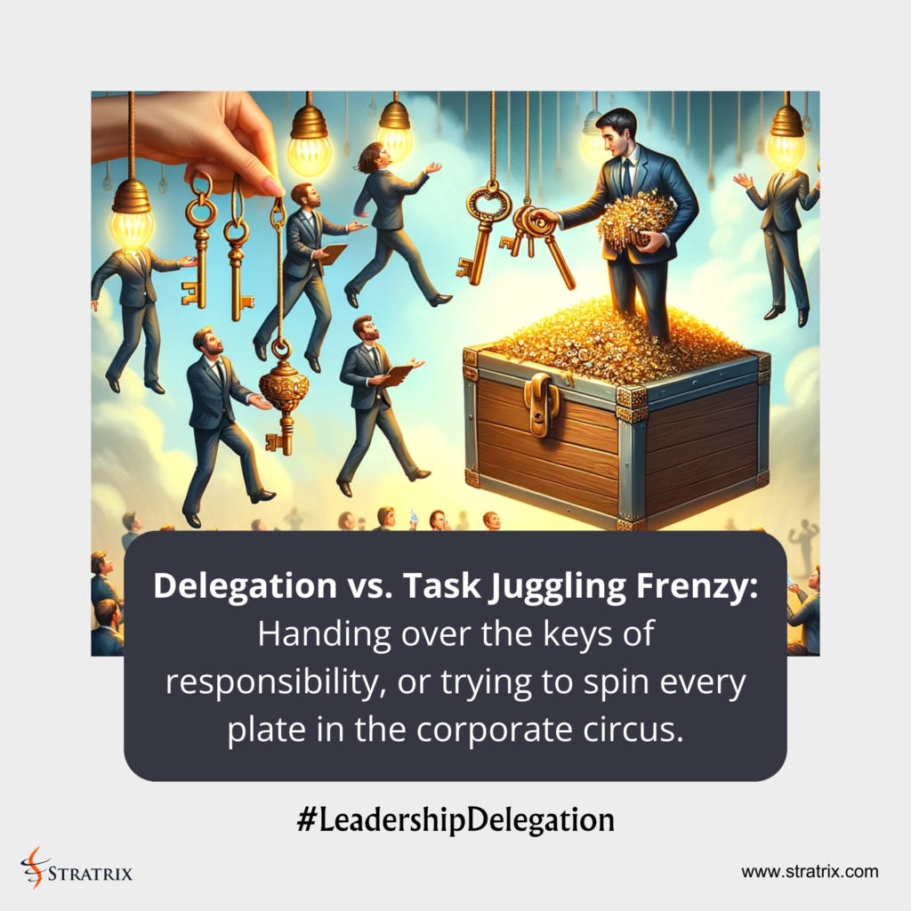 Delegation vs. Task Juggling Frenzy Stratrix