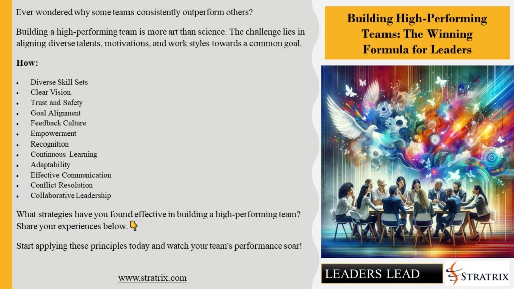 Building High-Performing Teams: The Winning Formula for Leaders