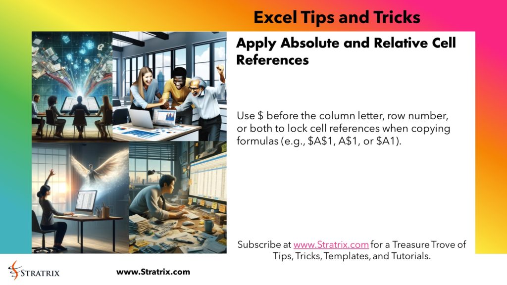 Apply Absolute and Relative Cell References