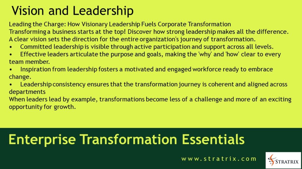 Vision and Leadership
