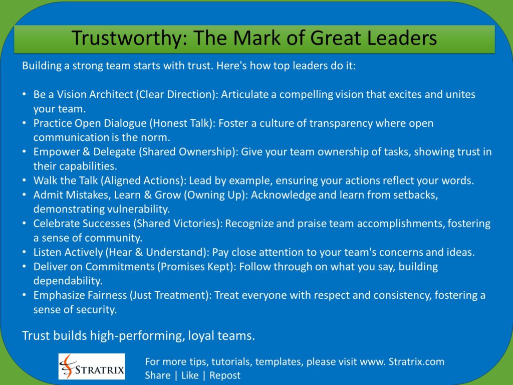 Trustworthy: The Mark of Great Leaders