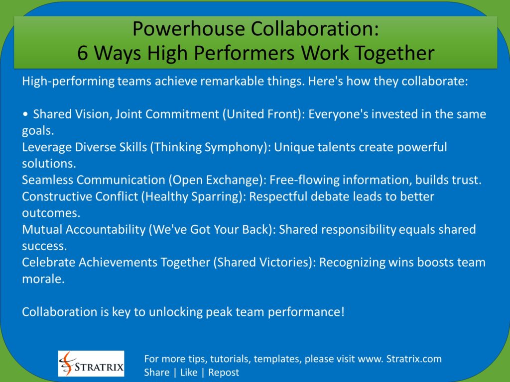 Powerhouse Collaboration: 6 Ways High Performers Work Together