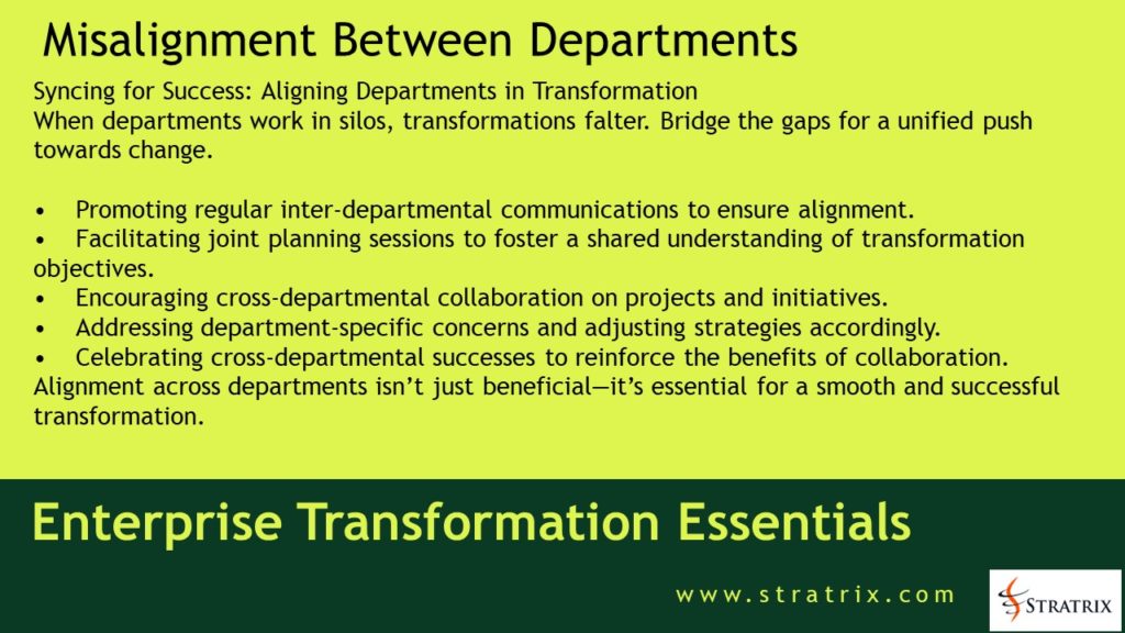 Misalignment Between Departments