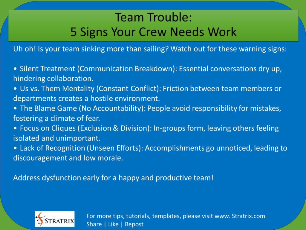 Team Trouble: 5 Signs Your Crew Needs Work