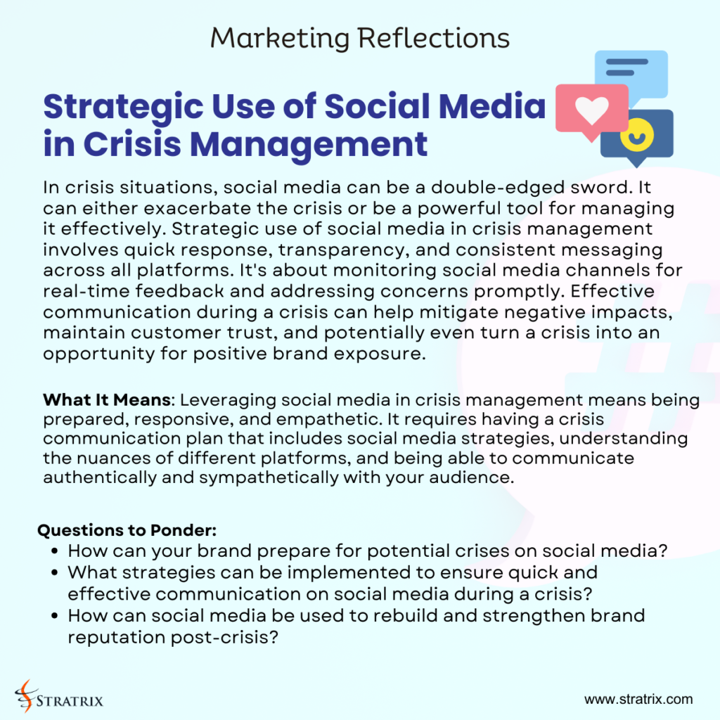 Strategic Use of Social Media in Crisis Management