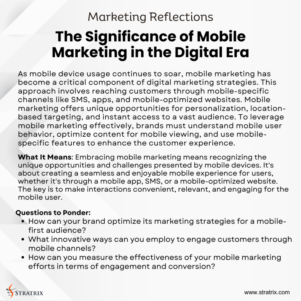The Significance of Mobile Marketing in the Digital Era