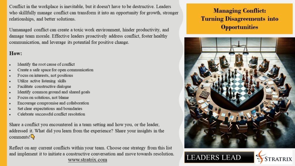 Managing Conflict: Turning Disagreements into Opportunities