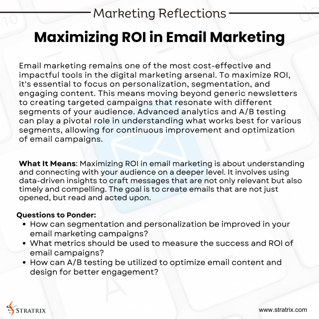 Maximizing ROI in Email Marketing