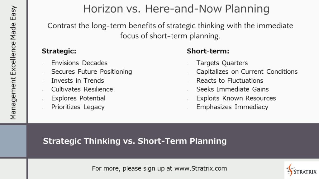 Strategic Thinking vs. Short-Term Planning