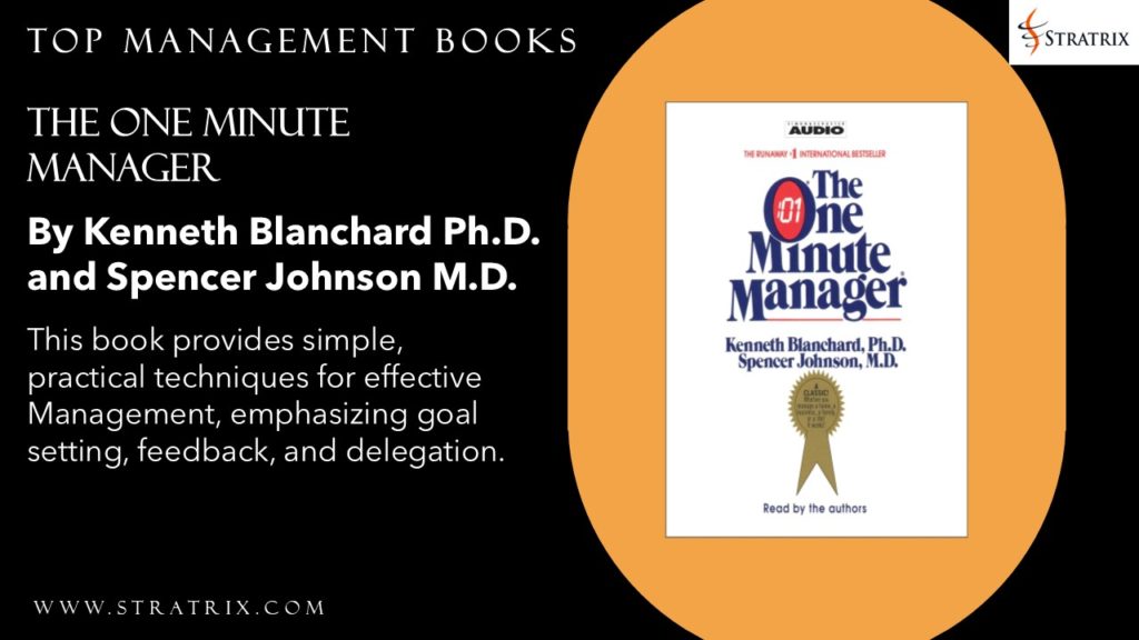 The One Minute Manager by Kenneth Blanchard Ph.D. and Spencer Johnson M.D.