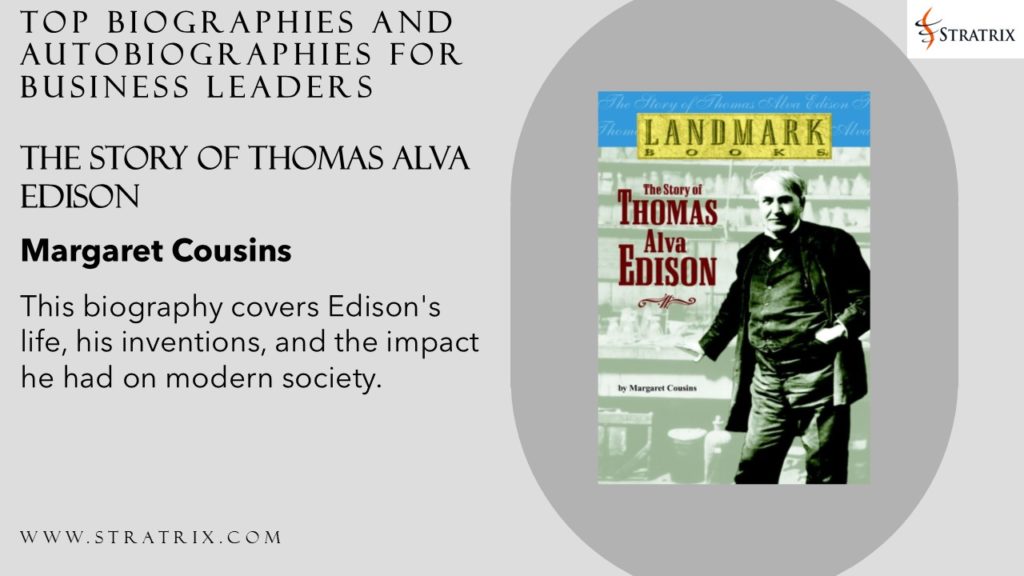 The Story of Thomas Alva Edison by Margaret Cousins
